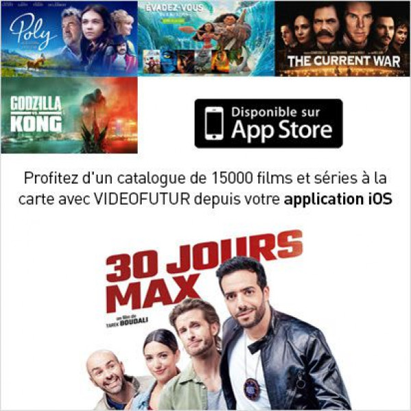 Le catalogue VOD VIDEOFUTUR disponible sur l'application iOs myVIDEOFUTUR